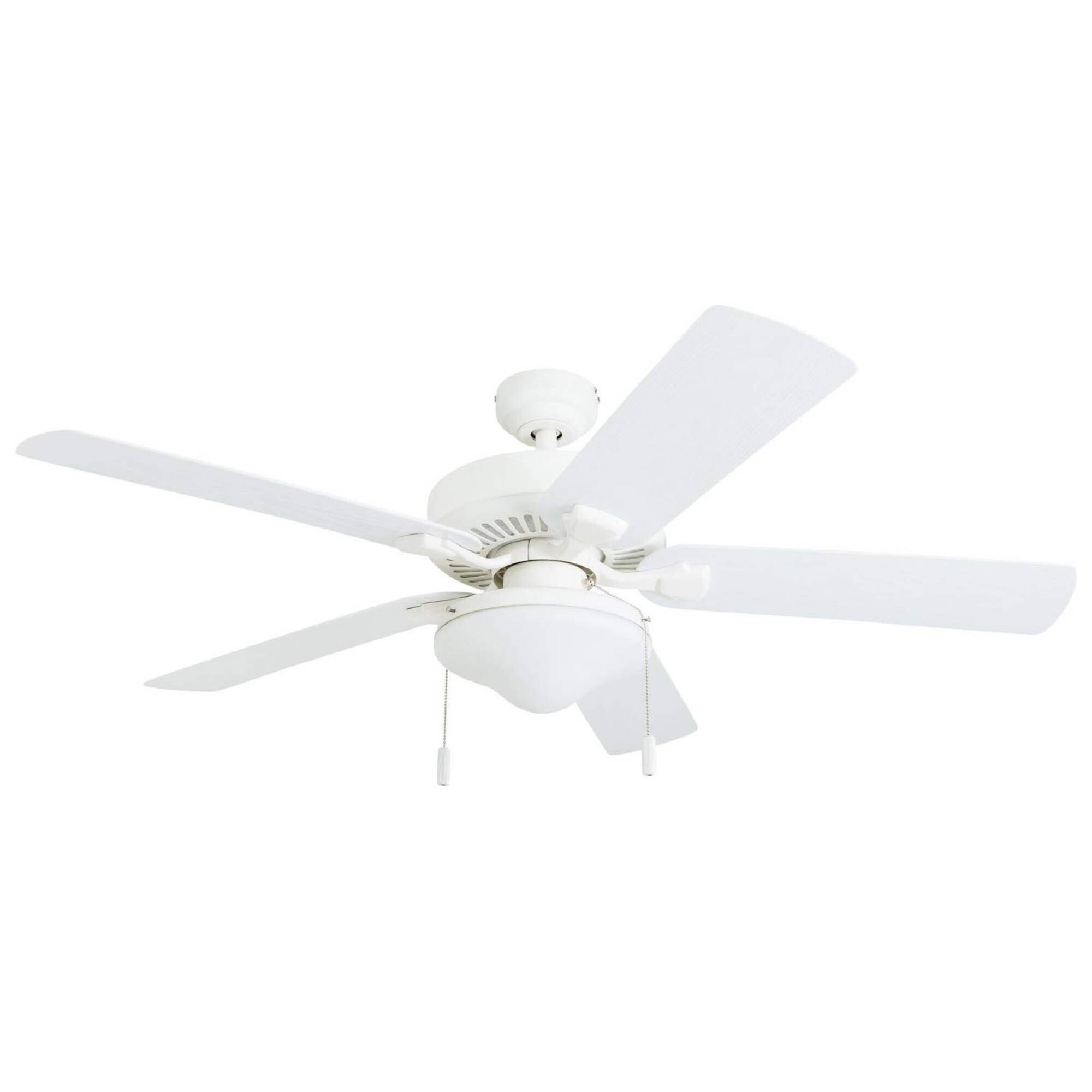 Prominence Home, 52in. Belmar Ceiling Fan LED, White, Fan Diameter 52 in, Fan Blade Span 50-54 Air Delivery 0 cfm, Model# 50513